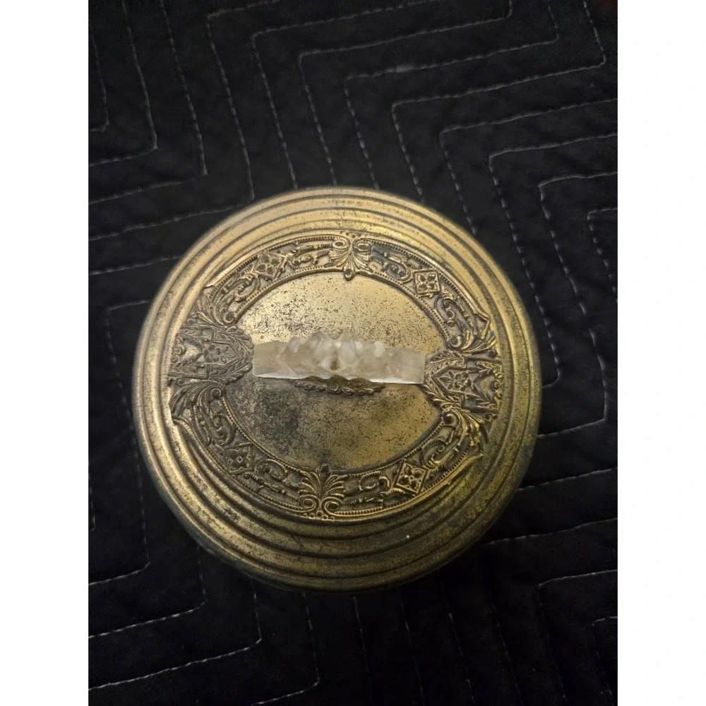 Vintage Brass Music Trinket Box Enchanted Flute NOT WORKING